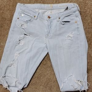 7 For All Mankind denim ripped jeans